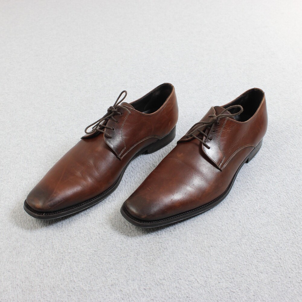 To Boot New York Adam Derrick Shoes Mens 11.5 Brown Leather Derby Oxford Italy